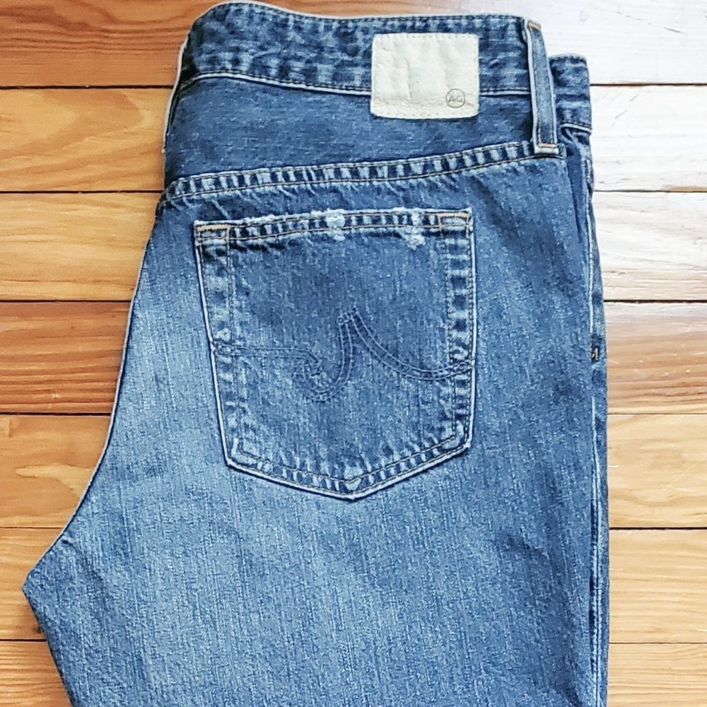 Ag The Beau Slouchy Skinny Distressed Destroyed Ripped Jeans 100% Cotton Sz 29R - Picture 12 of 16